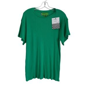 NWT Free People x Sandrine Rose Scoop Neck Ribbed T-Shirt, Green, Women’s Medium